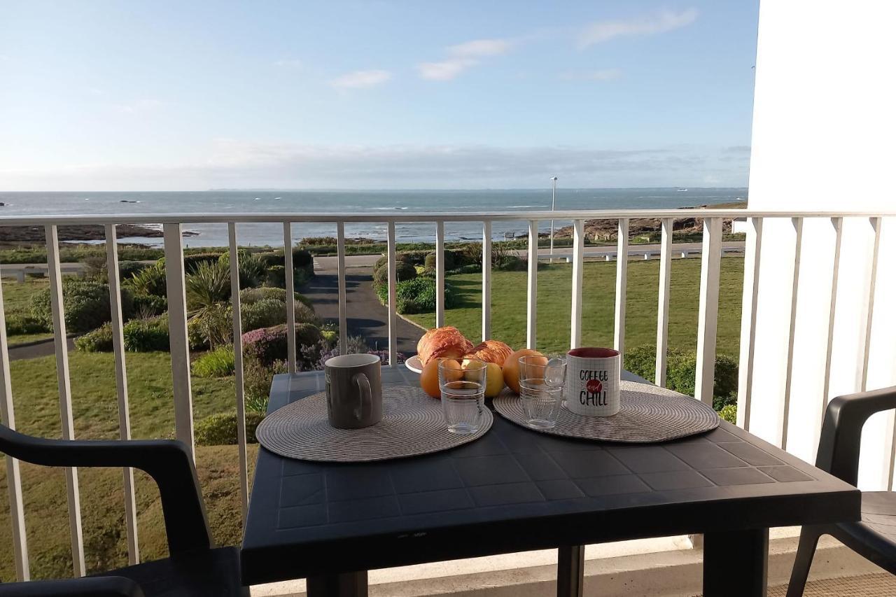 Grand Studio Vue Mer Dans Residence Des 3 Iles Pres De La Thalasso กีเบอรง ภายนอก รูปภาพ